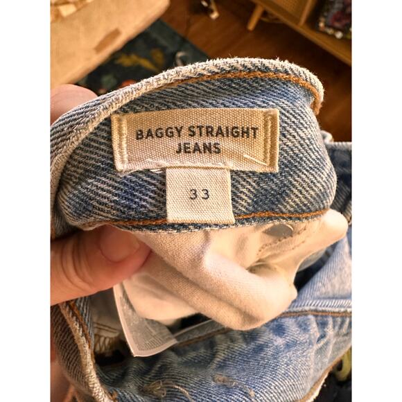 Madewell Baggy Straight Jeans Size 33 - Picture 4 of 5